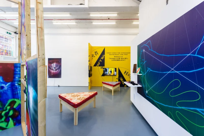 Installation shot from Harold Offeh: Trustful Strangers Induce Fearless Aliens, @ The Showroom