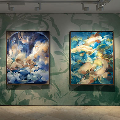 Image from Flora Yukhnovich: Egg, at Victoria Miro Venice