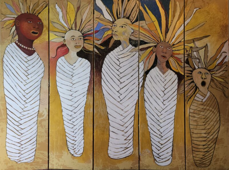 Amanda Holiday, Mummy Flowers, 2025