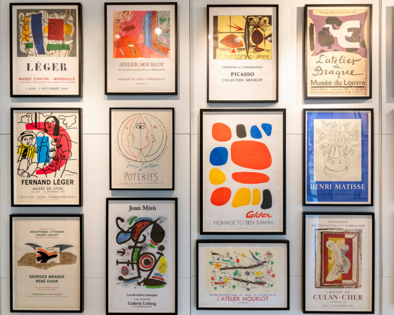 Installation shot from Imprimé à Paris: Rare posters from L’Atelier Mourlot, @ Osh Gallery