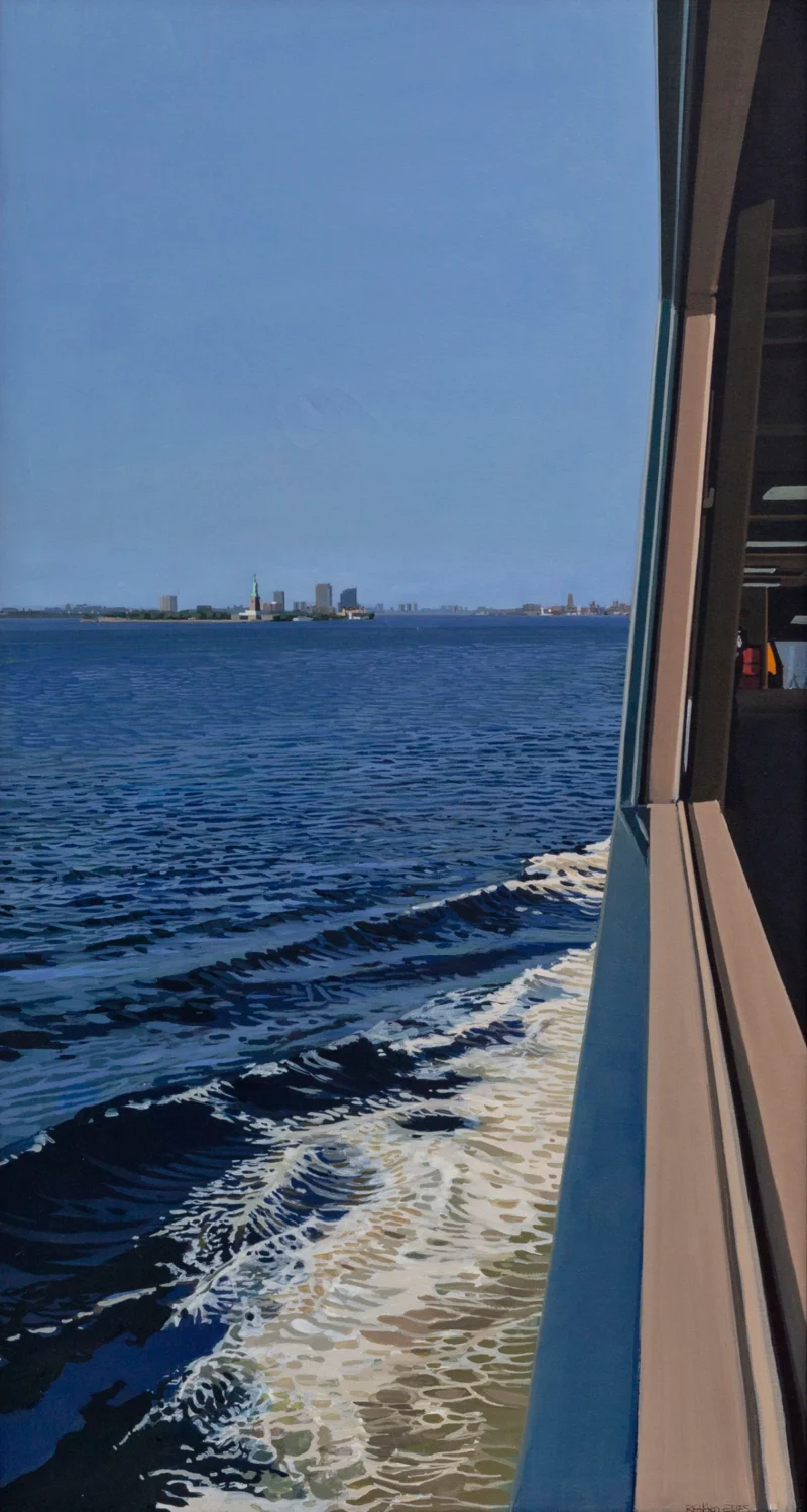 Richard Estes, Ellis Island View, c. 1987–92