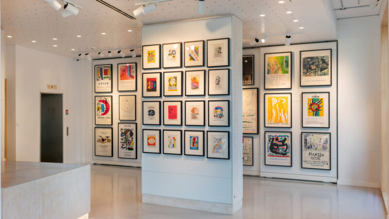 Installation shot from Imprimé à Paris: Rare posters from L’Atelier Mourlot, @ Osh Gallery