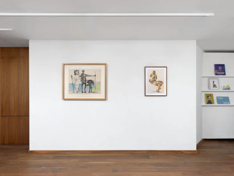 Installation shot from Claire Tabouret: Les Créatures, @ Almine Rech