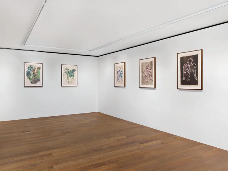 Installation shot from Claire Tabouret: Les Créatures, @ Almine Rech