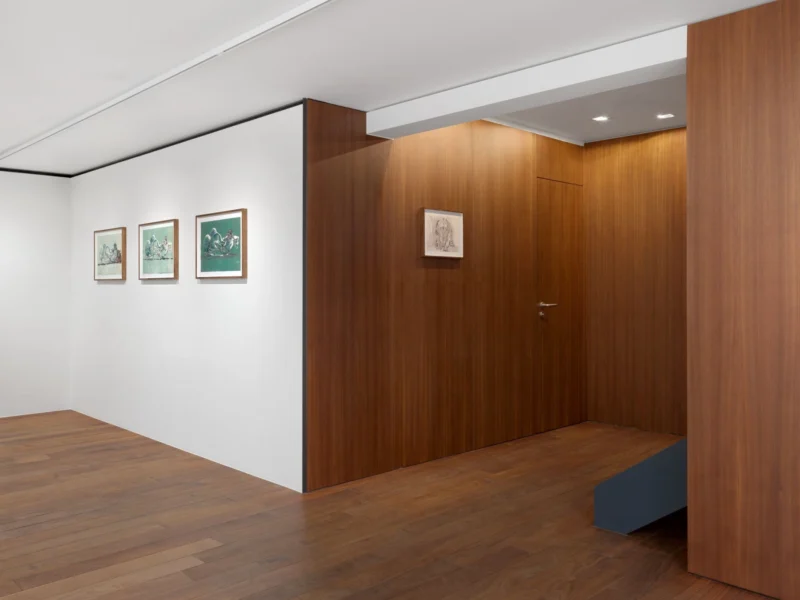 Installation shot from Claire Tabouret: Les Créatures, @ Almine Rech