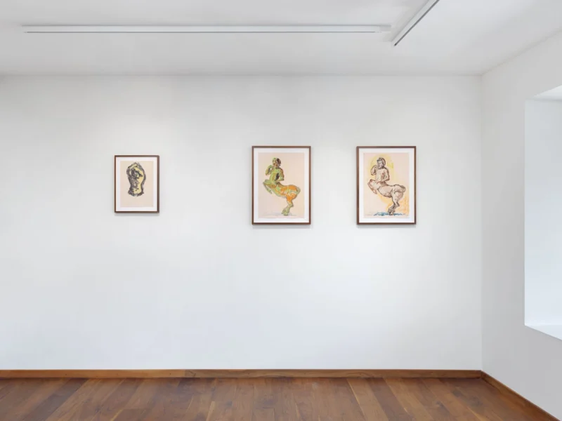 Installation shot from Claire Tabouret: Les Créatures, @ Almine Rech