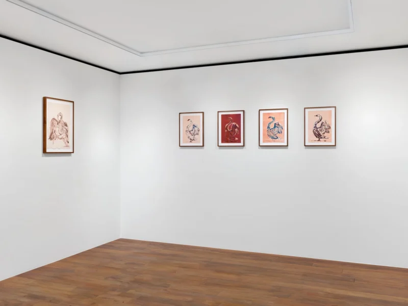 Installation shot from Claire Tabouret: Les Créatures, @ Almine Rech