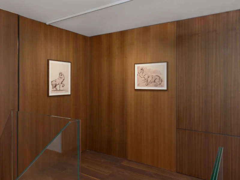 Installation shot from Claire Tabouret: Les Créatures, @ Almine Rech