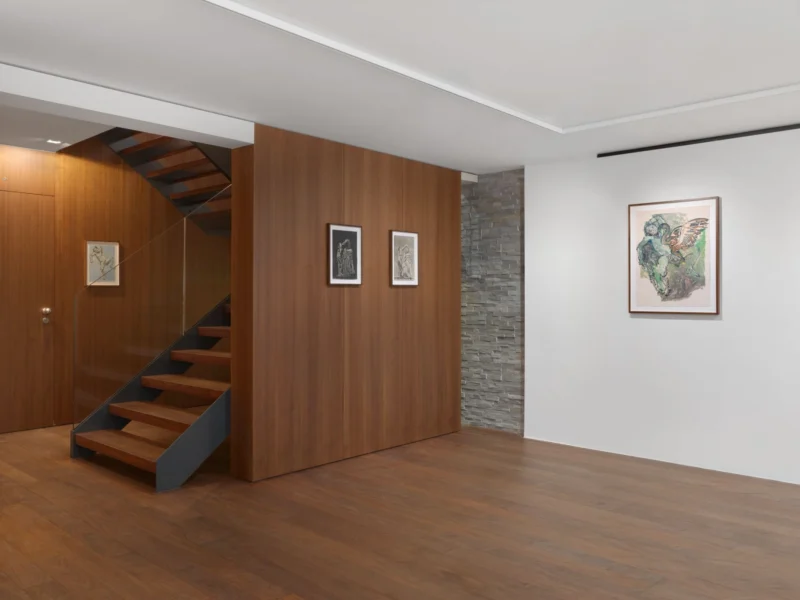 Installation shot from Claire Tabouret: Les Créatures, @ Almine Rech