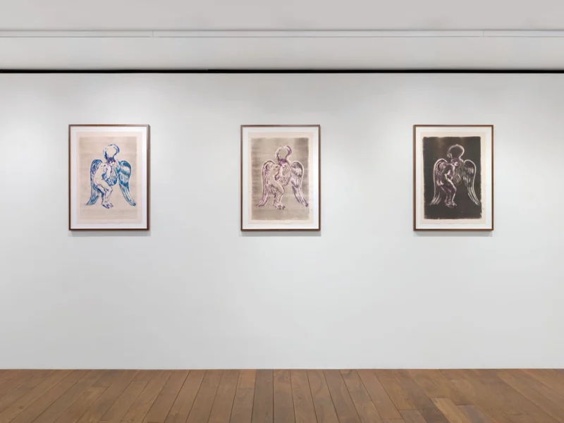 Installation shot from Claire Tabouret: Les Créatures, @ Almine Rech