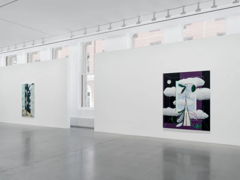 Installation shot from Farah Atassi: Metamorphosis, @ Almine Rech