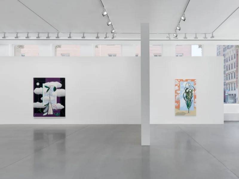 Installation shot from Farah Atassi: Metamorphosis, @ Almine Rech