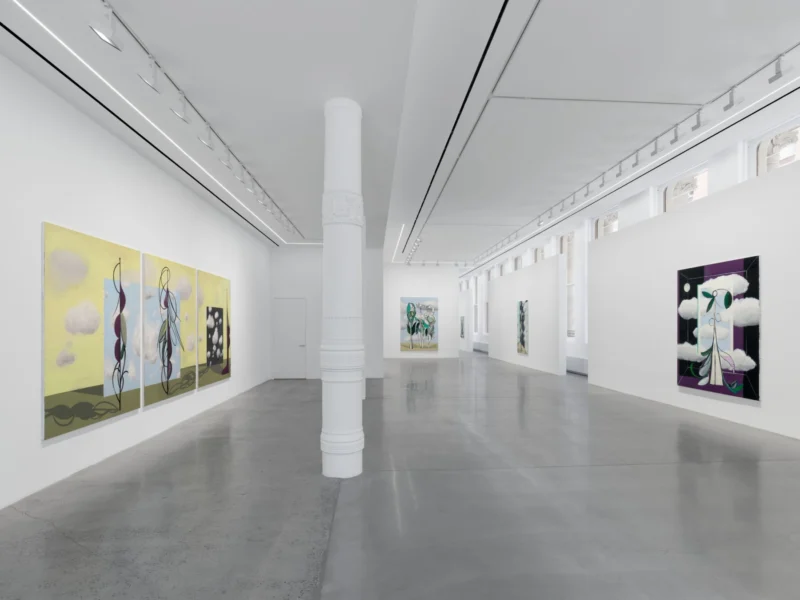Installation shot from Farah Atassi: Metamorphosis, @ Almine Rech