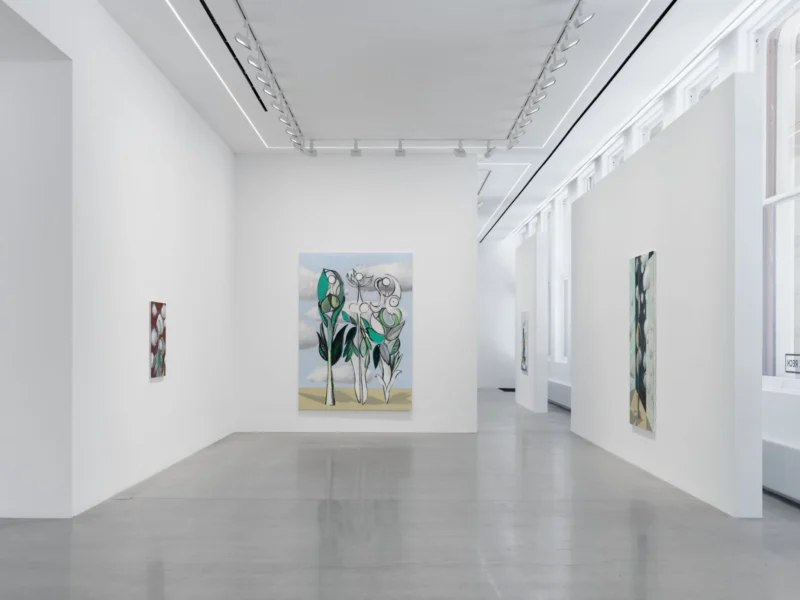 Installation shot from Farah Atassi: Metamorphosis, @ Almine Rech