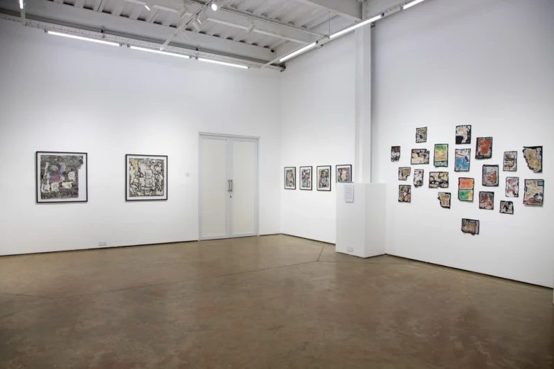 Installation shot from Anita Kavochy: A Line of Thought, @ Circle Art Gallery