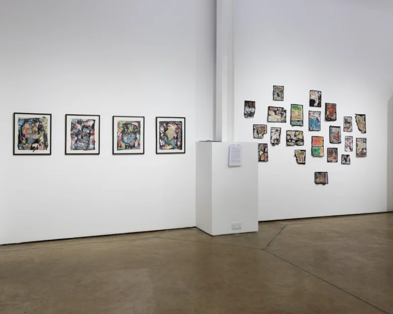 Installation shot from Anita Kavochy: A Line of Thought, @ Circle Art Gallery