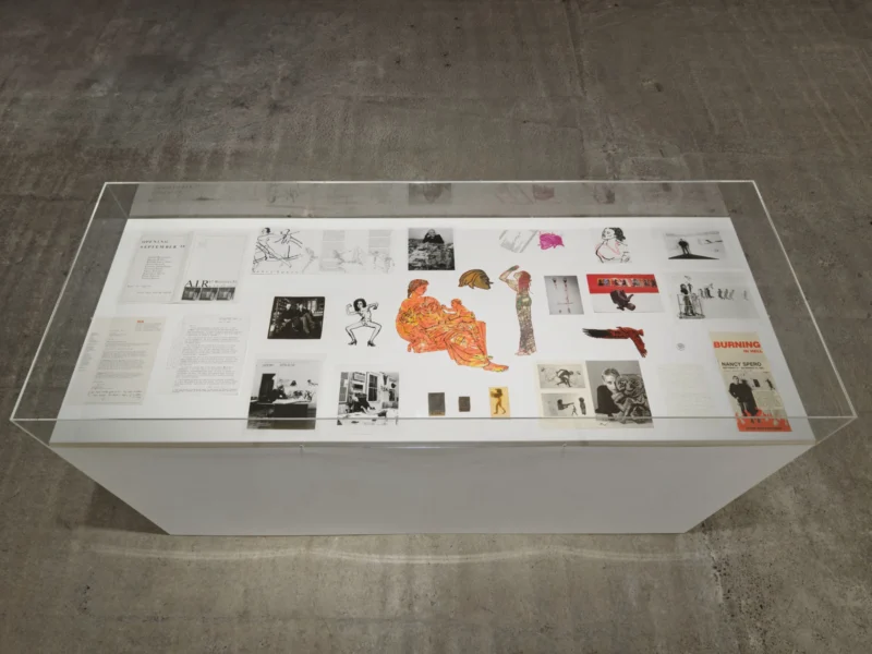 Installation shot from To the Dance: Eight works by Nancy Spero 1926-2009, @ Frith Street Gallery