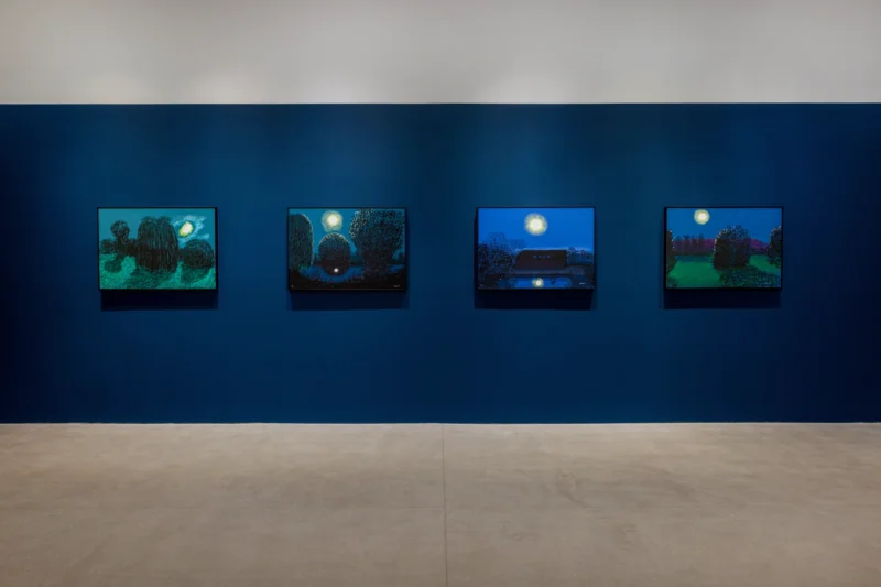 Installation shot from David Hockney: The Moon Room, @ GRAY