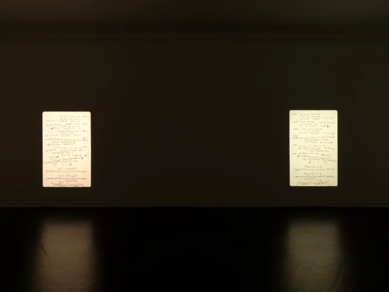 Installation shot from Yuji Agematsu: Marseille 1994, @ Galerie Buchholz