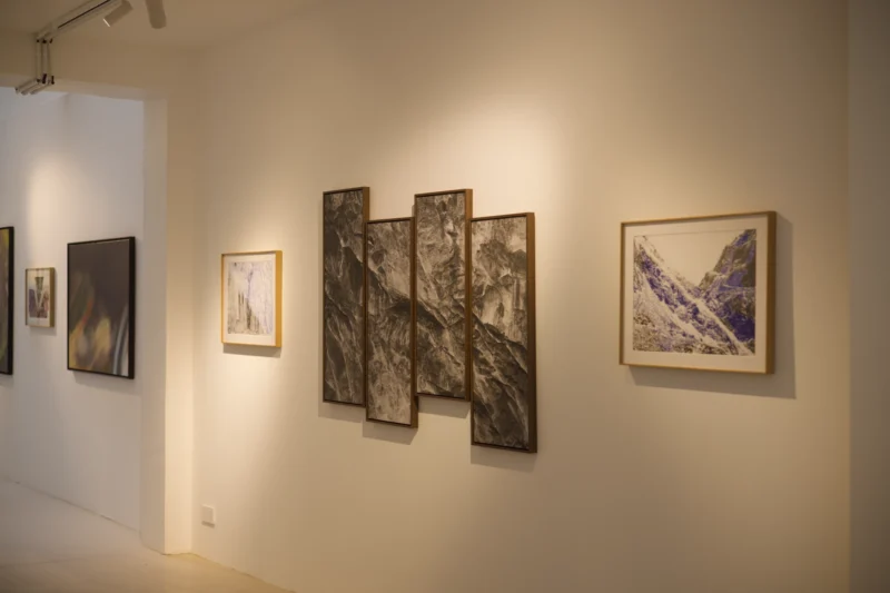 Installation shot from Serge Izquierdo, Vincent Bousserez: Territoires invisibles, @ Galerie Esther Woerdehoff