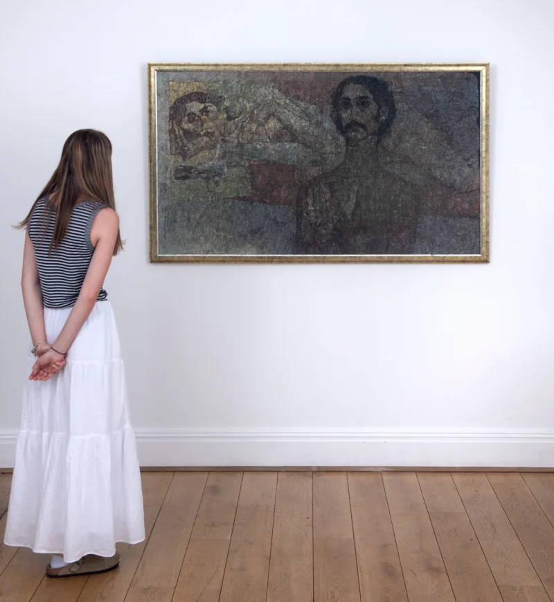 Installation shot from Jamil Naqsh: Significant early paintings, @ Grosvenor Gallery