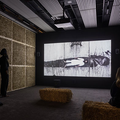 Image from Kulpreet Singh: Indelible Black Marks, at Hayward Gallery