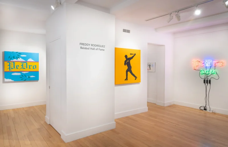Installation shot from Freddy Rodríguez: Béisbol Hall of Fame, @ Hutchinson Modern & Contemporary