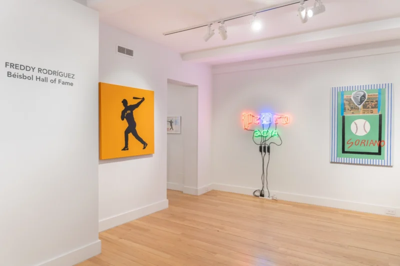 Installation shot from Freddy Rodríguez: Béisbol Hall of Fame, @ Hutchinson Modern & Contemporary