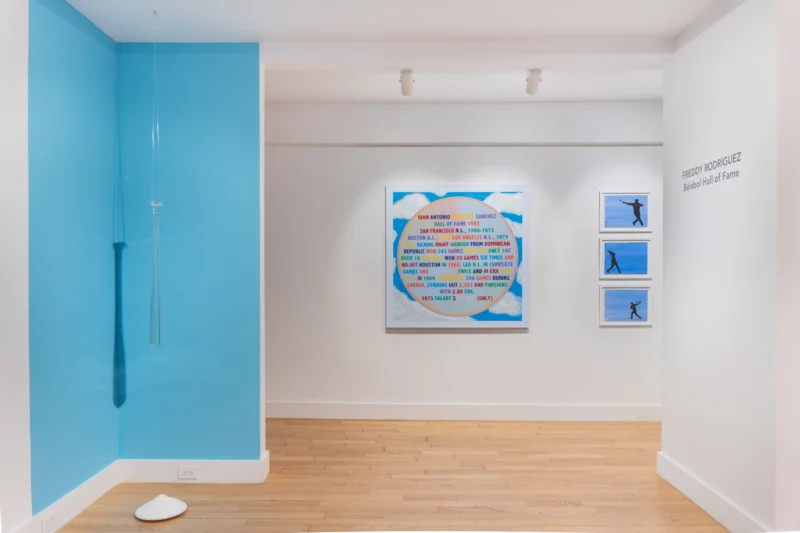 Installation shot from Freddy Rodríguez: Béisbol Hall of Fame, @ Hutchinson Modern & Contemporary