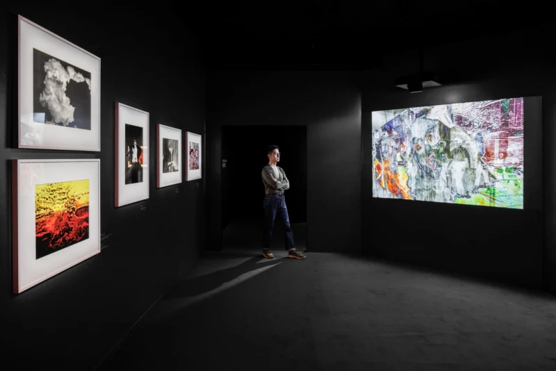 Installation shot from Kyotographie: Kawada Kikuji x Iwane Ai, @ Japan House London
