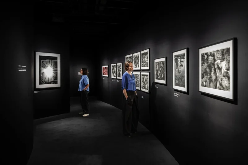 Installation shot from Kyotographie: Kawada Kikuji x Iwane Ai, @ Japan House London