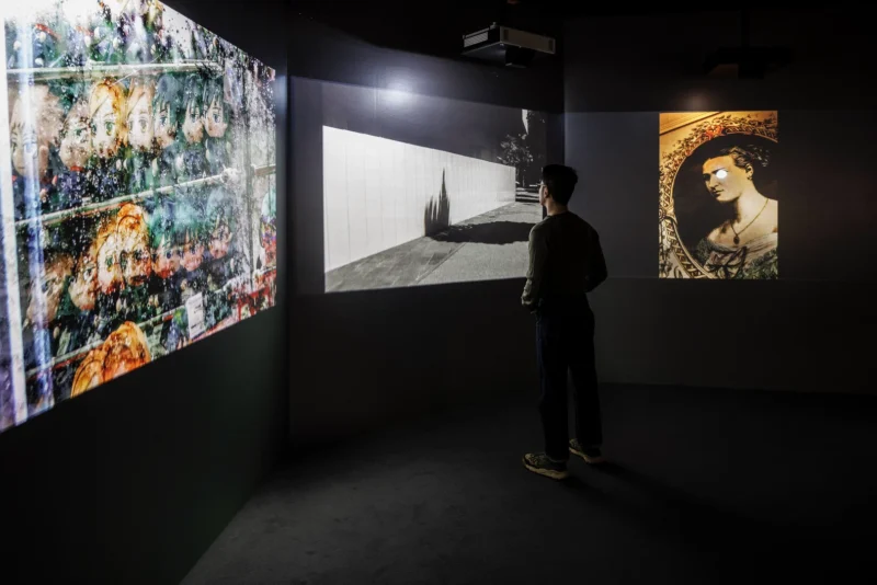 Installation shot from Kyotographie: Kawada Kikuji x Iwane Ai, @ Japan House London