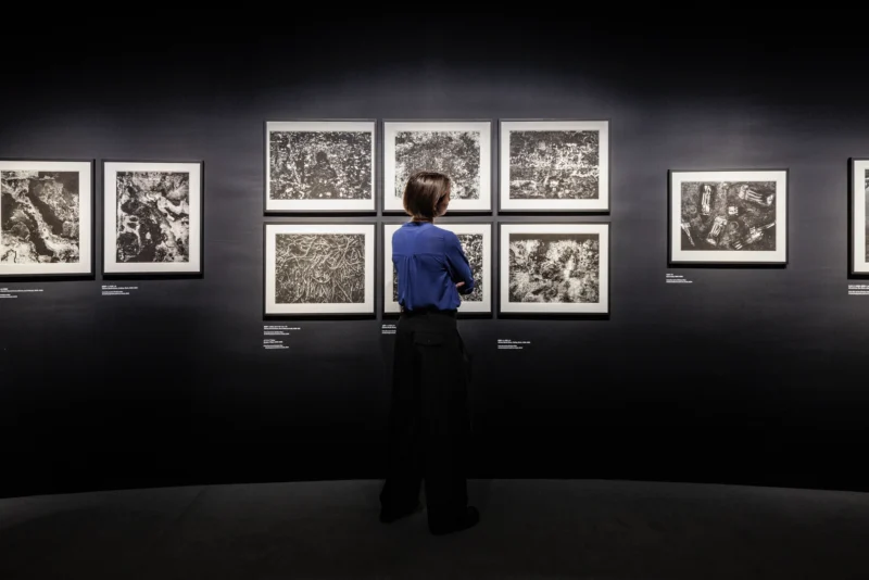 Installation shot from Kyotographie: Kawada Kikuji x Iwane Ai, @ Japan House London