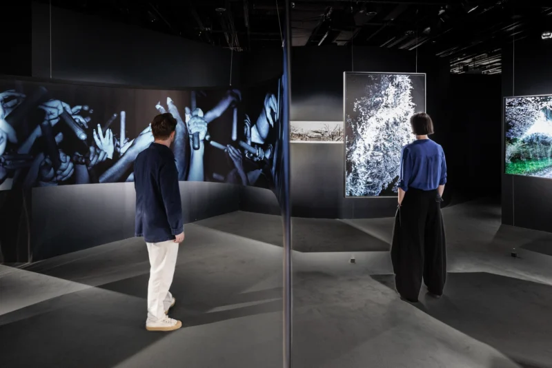 Installation shot from Kyotographie: Kawada Kikuji x Iwane Ai, @ Japan House London