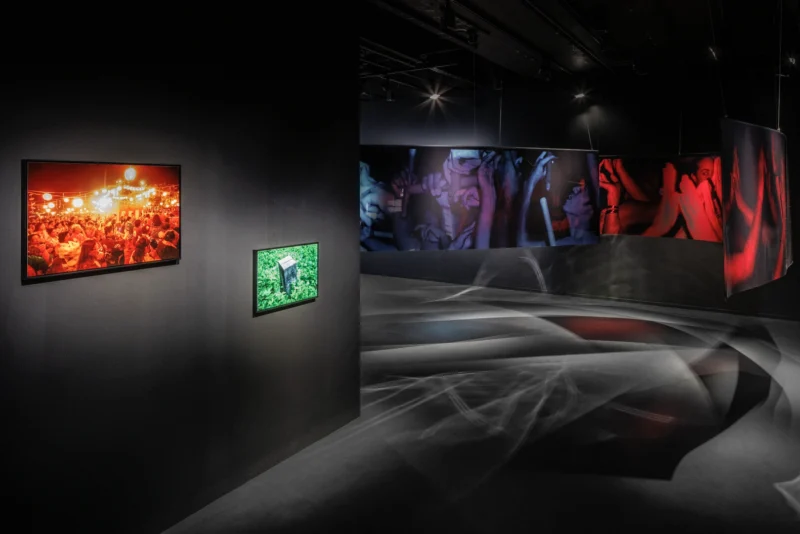 Installation shot from Kyotographie: Kawada Kikuji x Iwane Ai, @ Japan House London