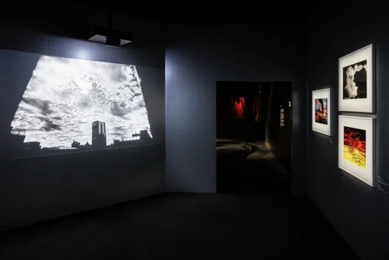 Installation shot from Kyotographie: Kawada Kikuji x Iwane Ai, @ Japan House London
