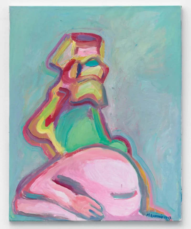 Maria Lassnig, Rosa Bauch (Pink Belly), 1997