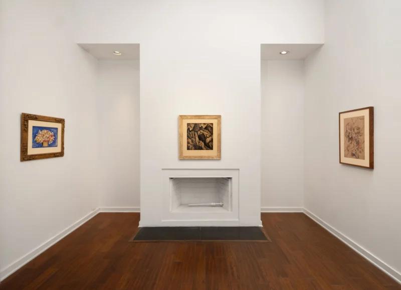 Installation shot from Cordillera Mexicana: Alfredo Ramos Martínez and the Mexican Landscape, @ Louis Stern Fine Arts