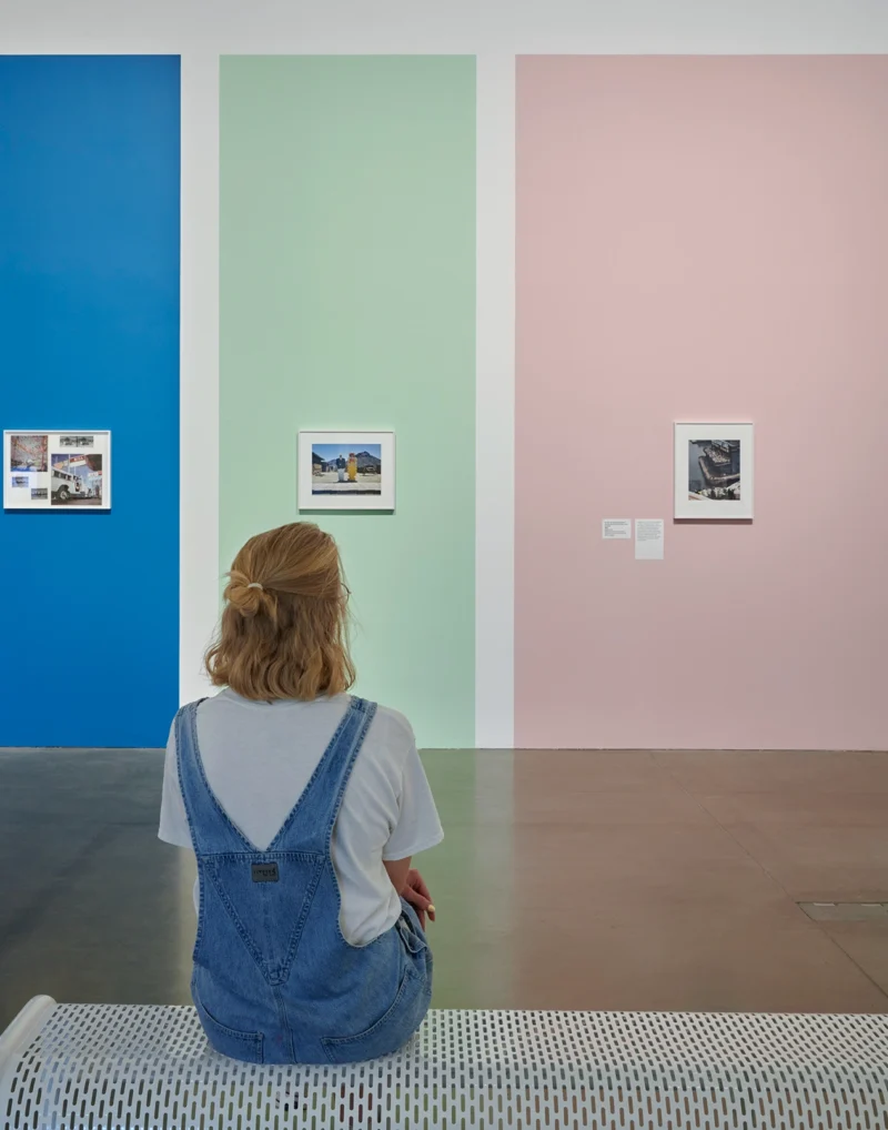 Installation shot from Jacques Henri Lartigue: Life in Colour, @ MK Gallery