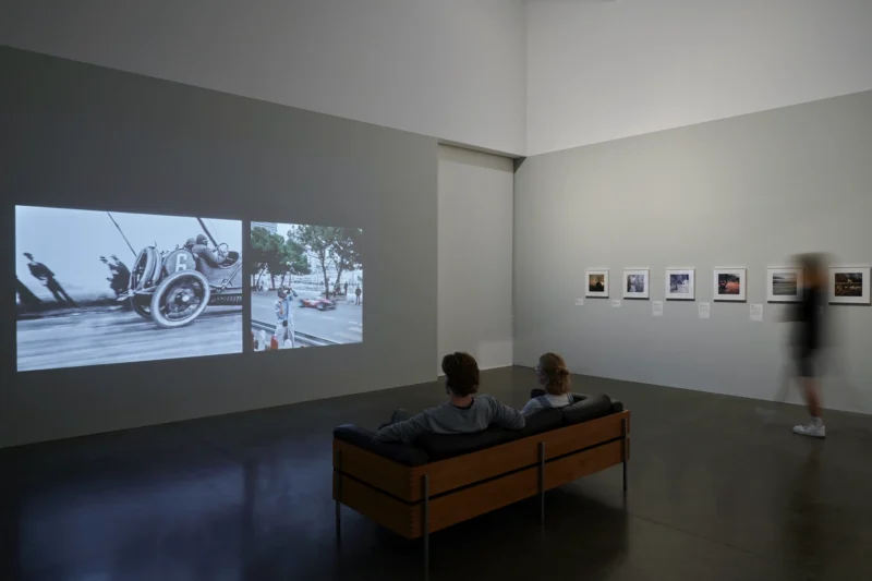Installation shot from Jacques Henri Lartigue: Life in Colour, @ MK Gallery