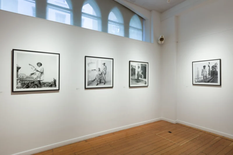 Installation shot from Xanthe Somers & Yacout Hamdouch: Poetic Threads | Spotlight: James Barnor, @ October Gallery