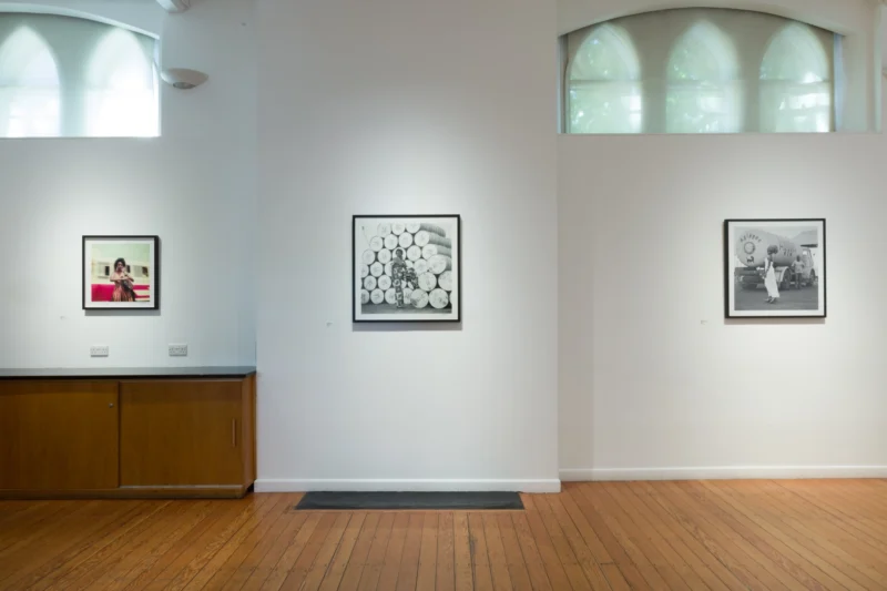 Installation shot from Xanthe Somers & Yacout Hamdouch: Poetic Threads | Spotlight: James Barnor, @ October Gallery