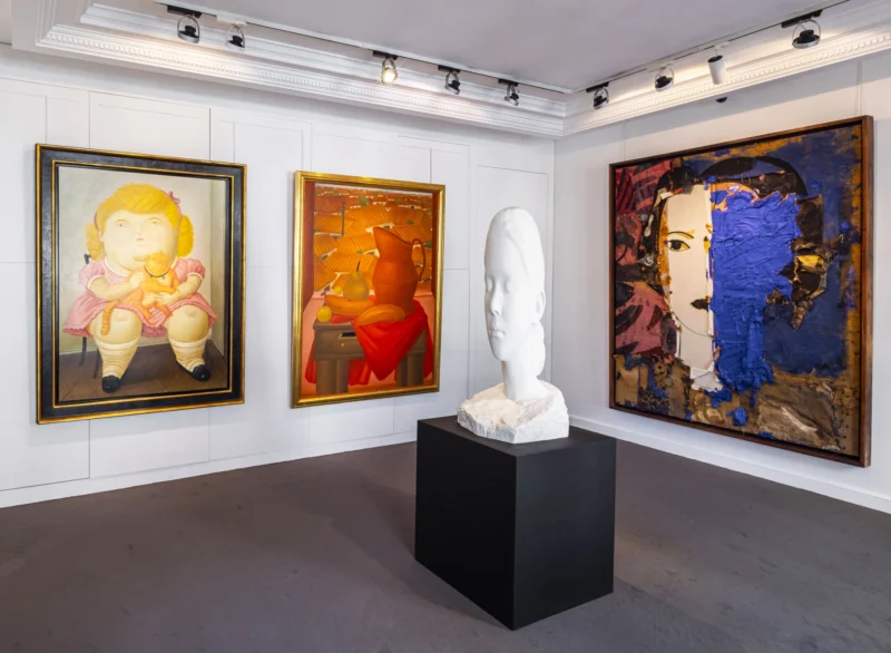 Installation shot from The Monaco Masters Show, American 80s: from Warhol to Basquiat, @ Opera Gallery