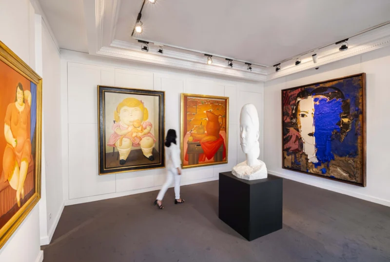 Installation shot from The Monaco Masters Show, American 80s: from Warhol to Basquiat, @ Opera Gallery