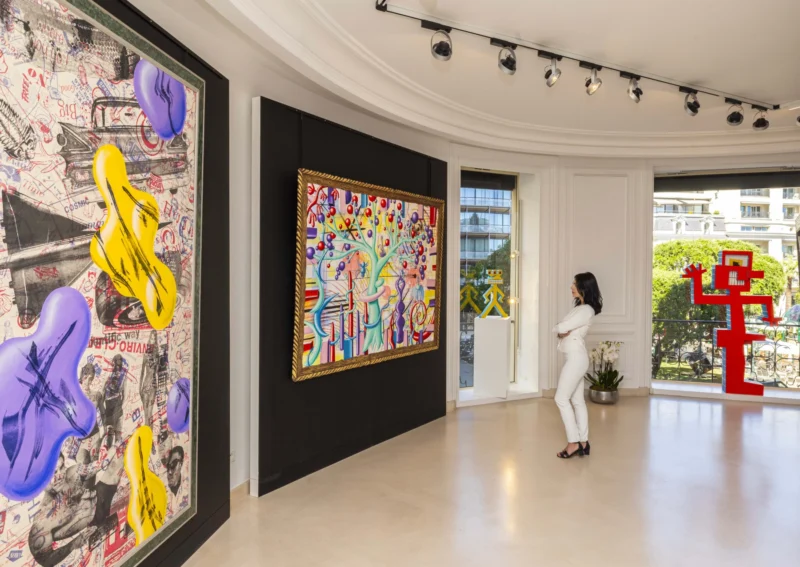 Installation shot from The Monaco Masters Show, American 80s: from Warhol to Basquiat, @ Opera Gallery
