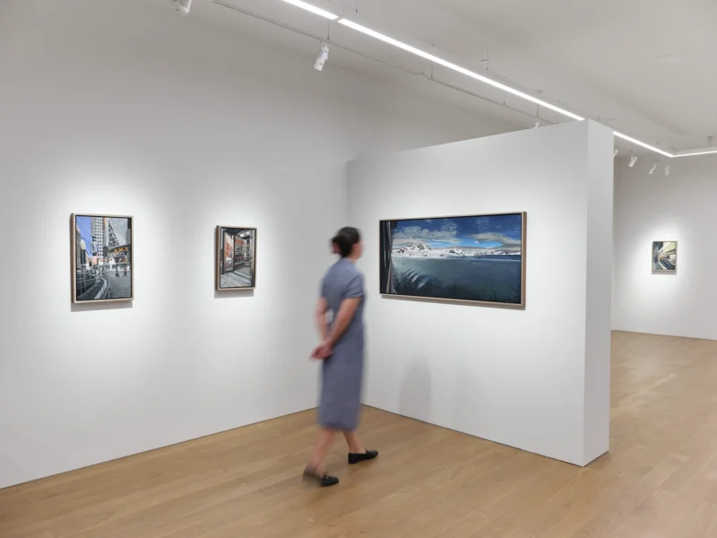 Installation shot from Richard Estes: My Camera Is My Sketchbook, @ Schoelkopf
