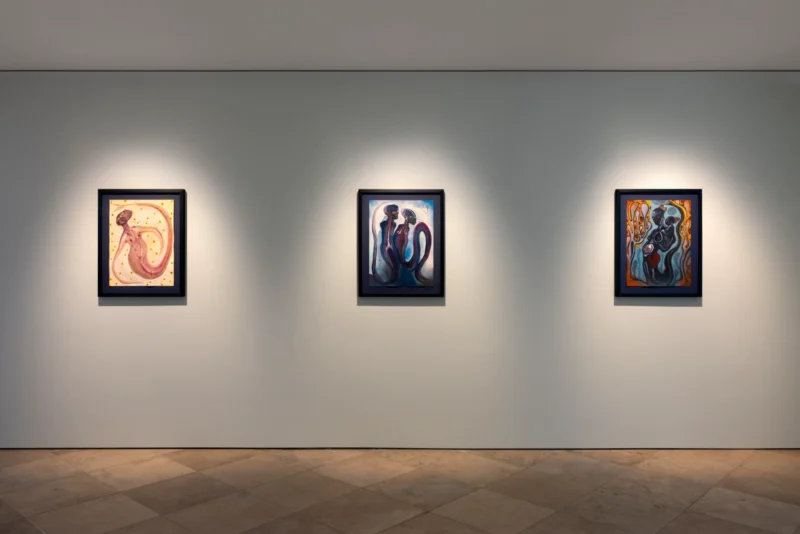 Installation shot from Wangechi Mutu: The SeasSpirit, @ Victoria Miro