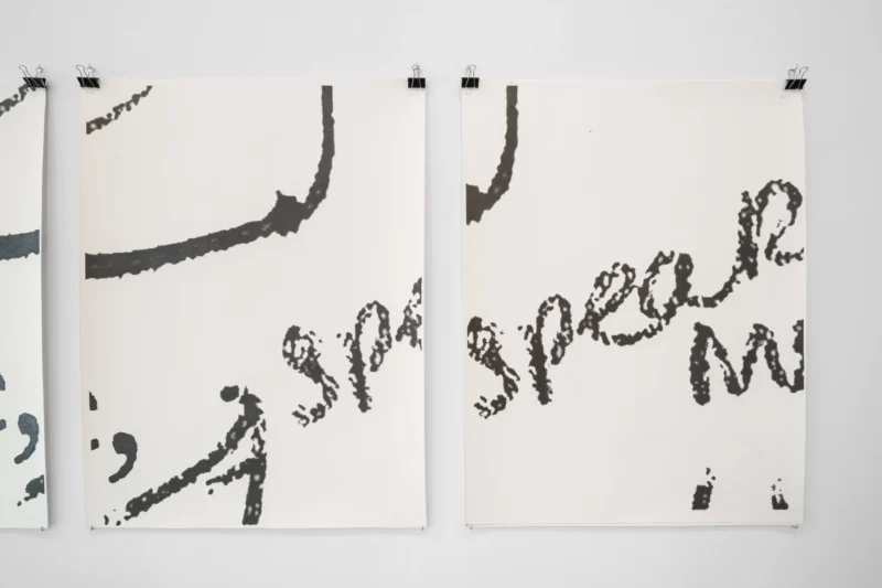 Installation shot from Molly Springfield: Commander Lowell, @ Zander Galerie