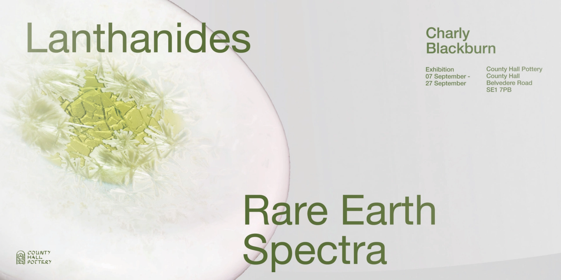 Image for Charly Blackburn: Lanthanides: Rare Earth Spectra, at County Hall Pottery