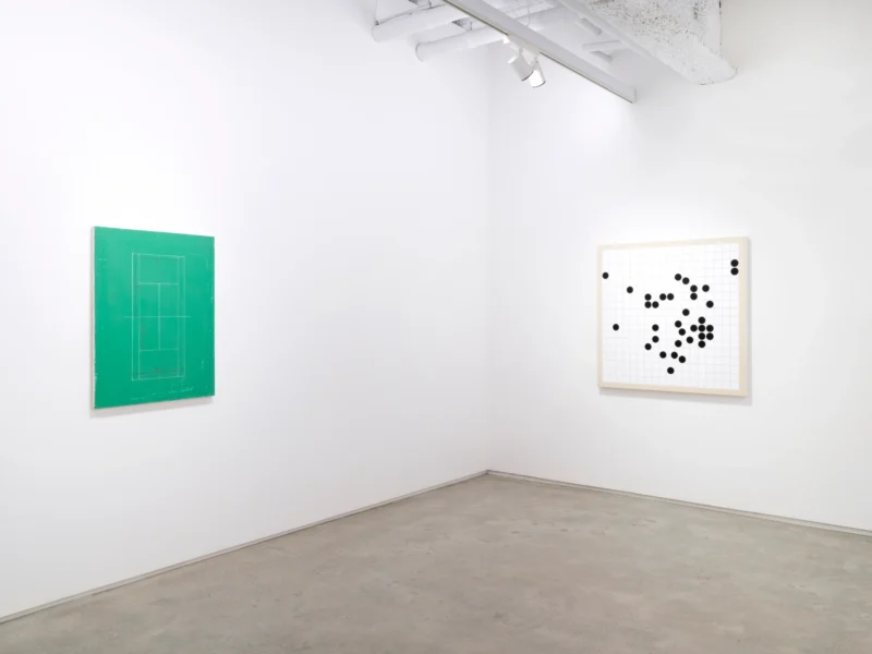 Installation shot from David Diao, Li Yuan-Chia, Chen Shiau-Peng, @ Each Modern